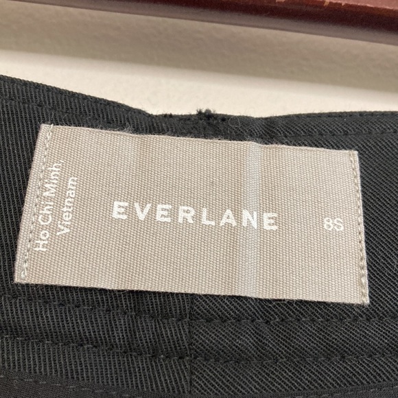 Everlane Black Wide Leg Pants Size 8 Cotton Lyocell High Waist Trousers - Picture 9 of 11